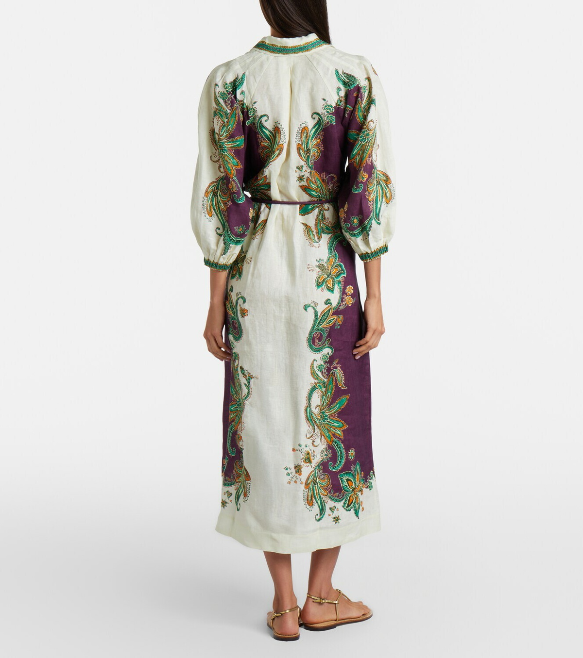 Alémais Ruthie printed linen shirt dress