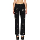 Anna Sui Black Studded Jeans