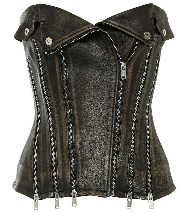 Photo: Dion Lee Strapless leather top