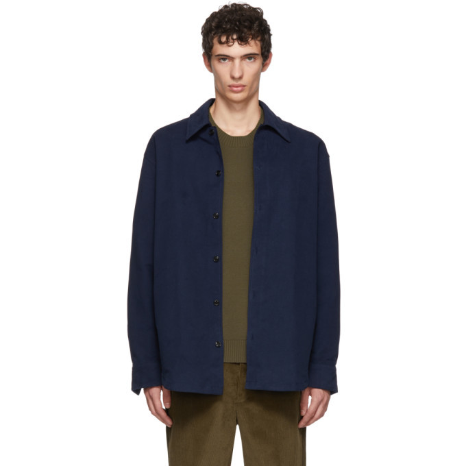 Photo: Acne Studios Navy Minimal Military Shirt