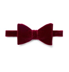 Turnbull & Asser - Pre-Tied Cotton-Velvet Bow Tie - Burgundy