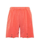 Les Tien - Snap Front velour shorts