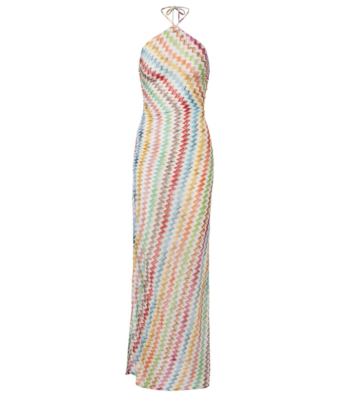 Missoni Striped Embellished Metallic-knit Maxi Dress Multicoloured Missoni