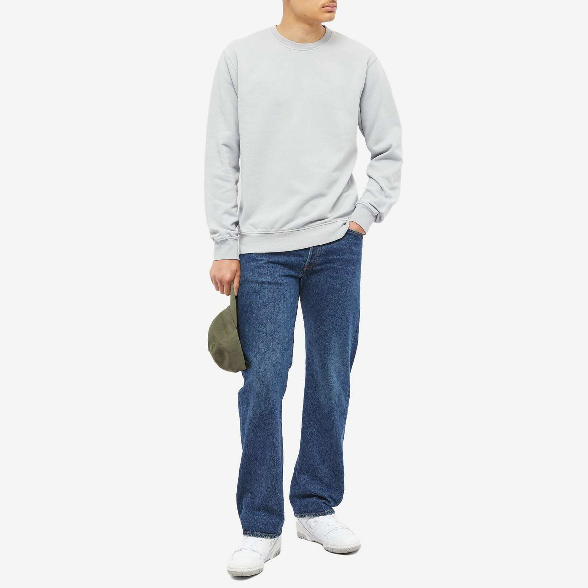 Colorful Standard Men's Classic Organic Crew Sweat in CldyGry