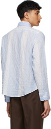 Second/Layer Blue & White Multi-Stripe Ancho Shirt