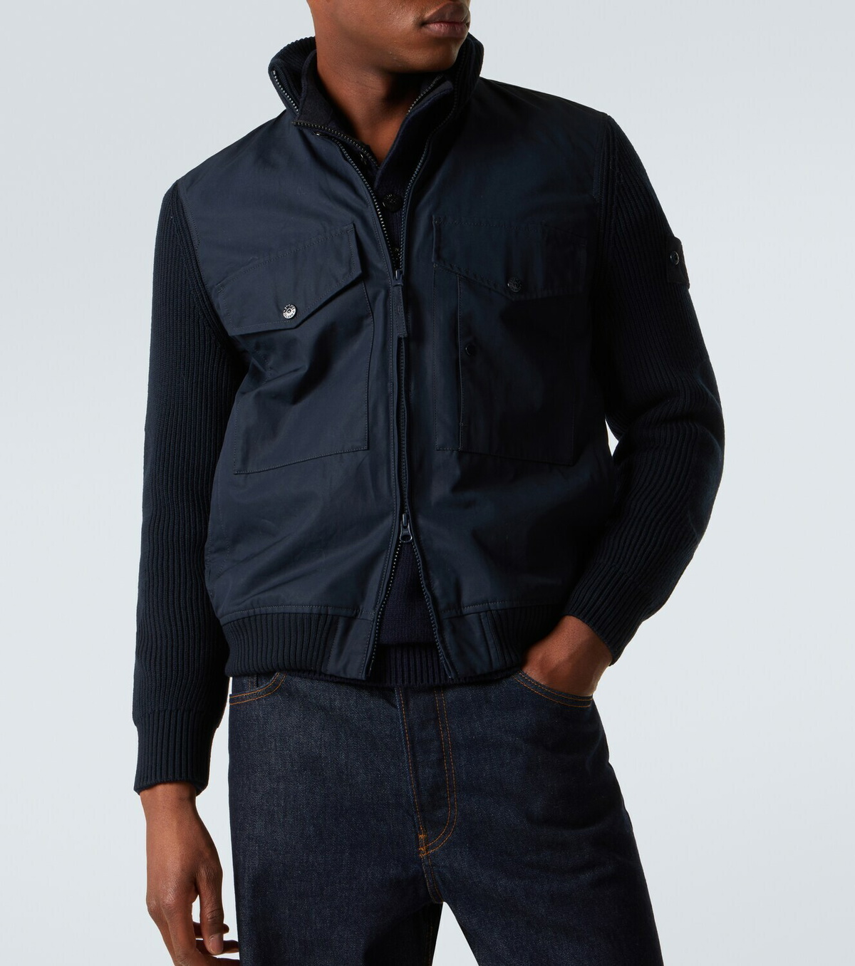 Stone Island Compass cotton bomber jacket
