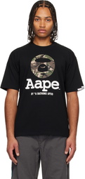 AAPE by A Bathing Ape Black Moonface Camo T-shirt