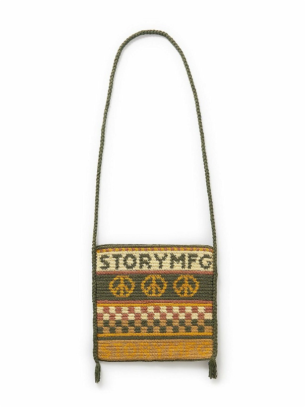 Photo: Story Mfg. - Crocheted Organic Cotton Messenger Bag