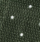 Canali - 6cm Polka-Dot Knitted Silk Tie - Green