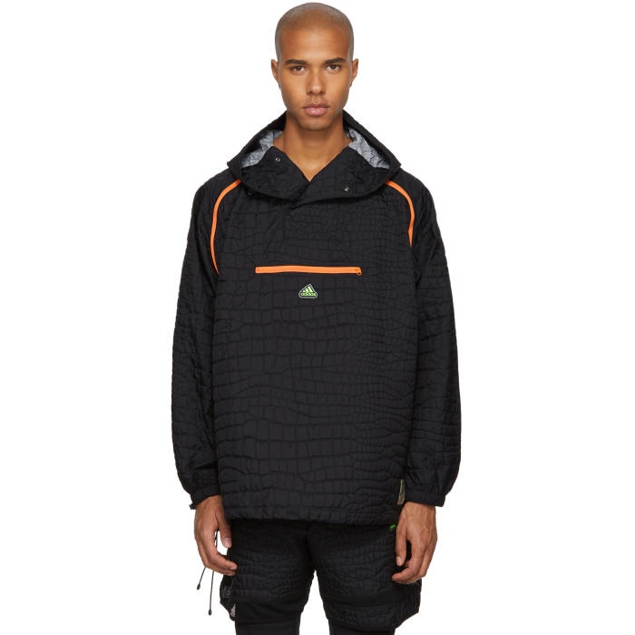 Photo: Adidas x Kolor Black Nylon Embossed Jacket