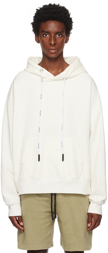 Photo: Palm Angels White Patched Hoodie