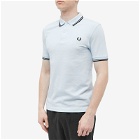 Fred Perry Authentic Men's Slim Fit Twin Tipped Polo Shirt in Light Ice
