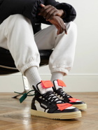 Off-White - 3.0 Off-Court Leather and Canvas High-Top Sneakers - Black