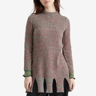 TOGA ARCHIVES Women's TOGA Tweed Knit Back Zip Pullover in Green