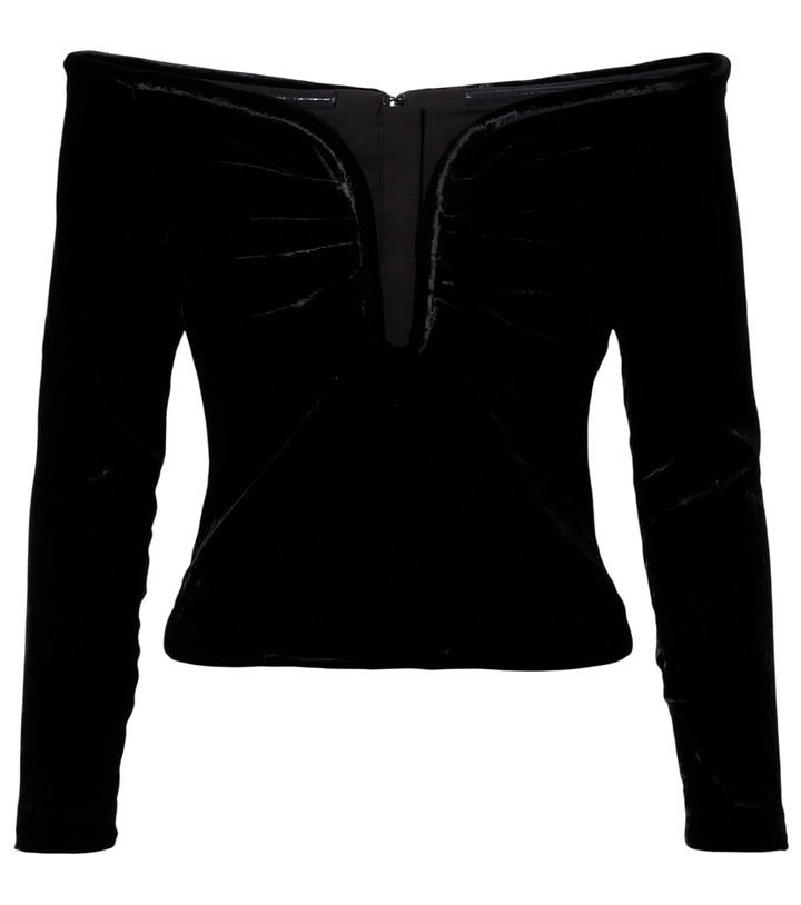 Photo: Roland Mouret Off-shoulder velvet top
