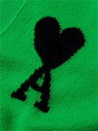 AMI PARIS - Logo-Intarsia Wool Sweater - Green