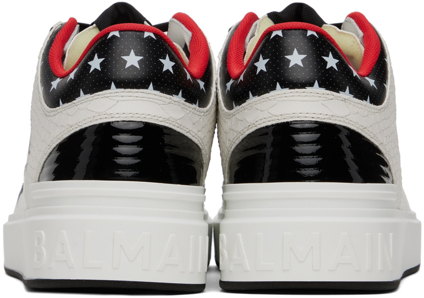 Balmain Black & White B-Court Mid Top Star Sneakers Balmain Balmain Black & White B-Court Mid Top Star Sneakers Balmain