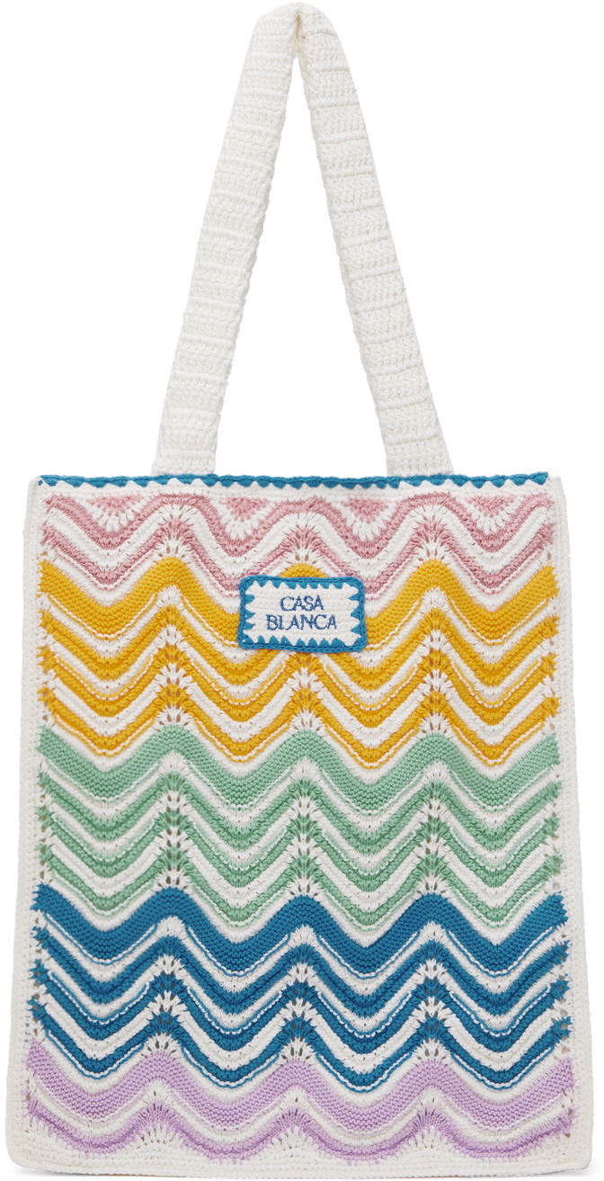 トートバッグ CASABLANCA Woman Tote bags Multicolor AS25BAG122 01 Casablanca Multicolor Wave Tote Casablanca