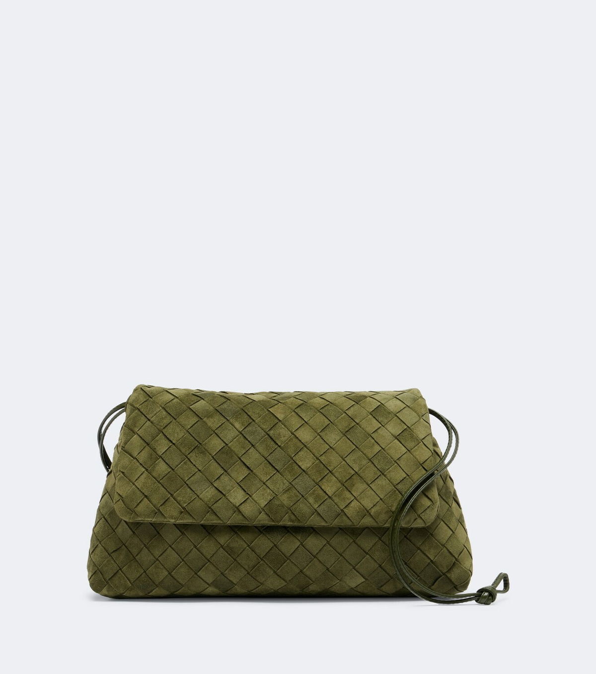 Bottega Veneta Giorno Intrecciato suede crossbody bag