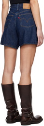 Levi's Navy High Rise Baggy Denim Shorts