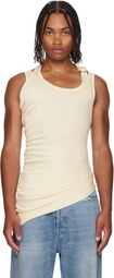 Jean Paul Gaultier Off-White 'Gaultier' Piercing Tank Top