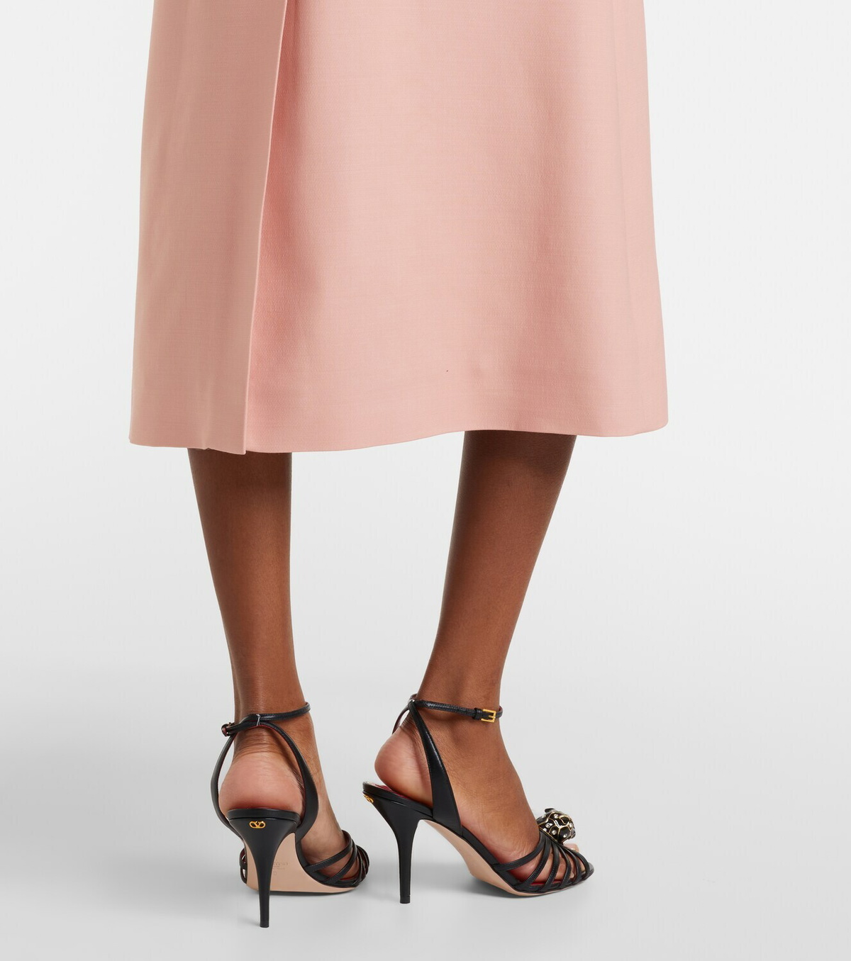 Valentino Crepe Couture floral-appliqué midi dress