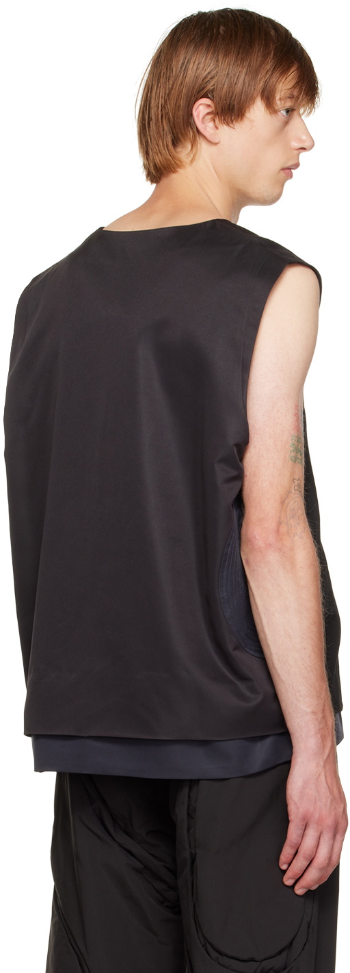 ænrmòus Black 'Asynmetrical But Symmetrical' Vest