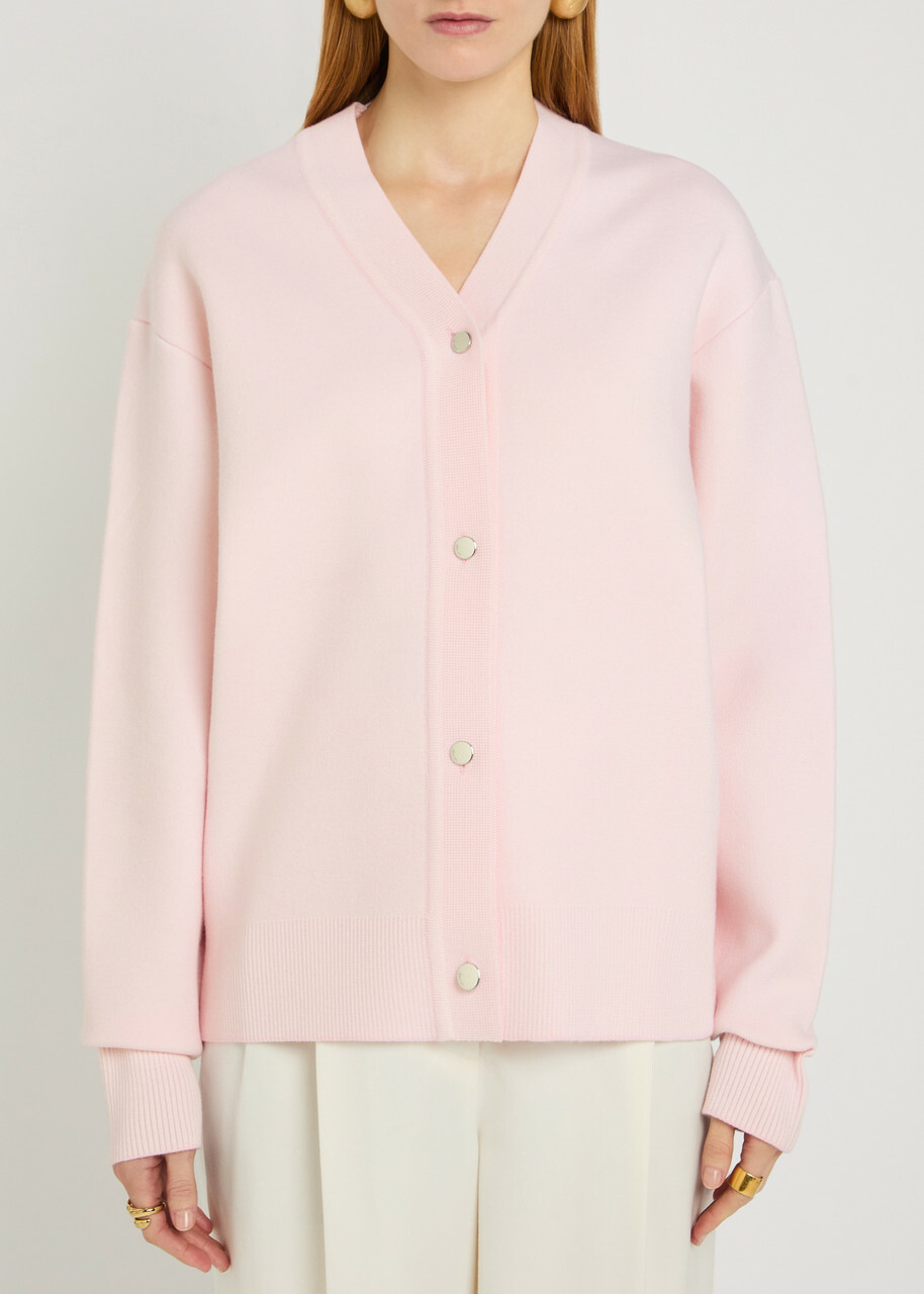 Jacquemus Le Cardigan Doppio Merino Wool-blend Cardigan Light Pink