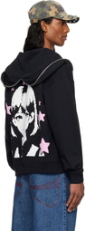 Ashley Williams Black 'Care' Butterfly Hoodie