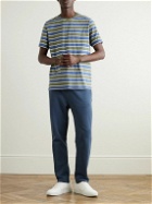 Mr P. - Slim-Fit Tapered Garment-Dyed Cotton-Jersey Sweatpants - Blue