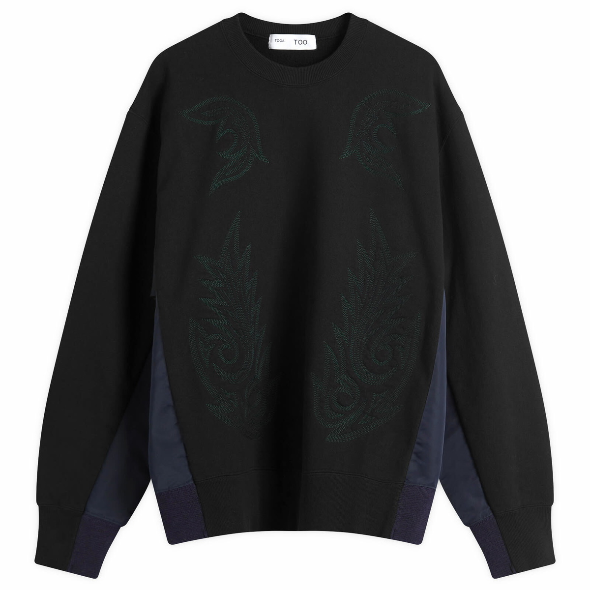 TOGA PULLA◆Tereko long sleeves/長袖Tシャツ/36/コットン/BLK/ブラック無地/TP01-JK26 Toga Black Tereko Long Sleeve T-Shirt Toga Pulla