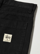 Stussy - Garment-Dyed Cotton-Canvas Trousers - Black