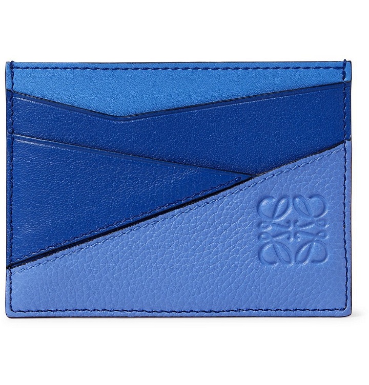 Photo: Loewe - Puzzle Full-Grain Leather Cardholder - Blue