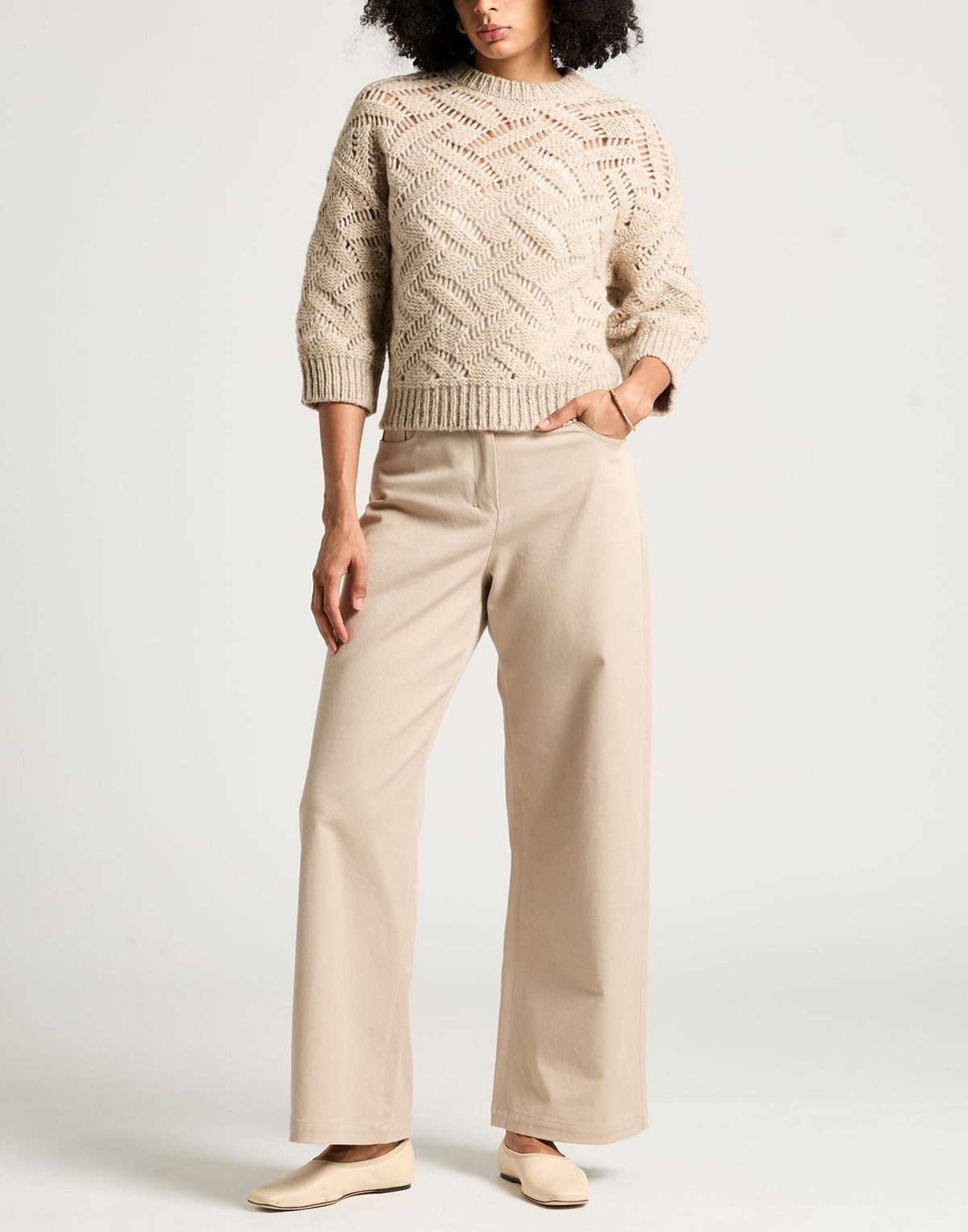 Peserico Womens Sweater in Beige