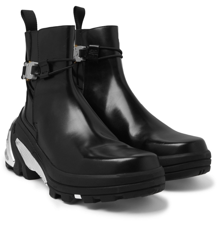 Photo: 1017 ALYX 9SM - Leather and Silver-Tone Chelsea Boots - Black