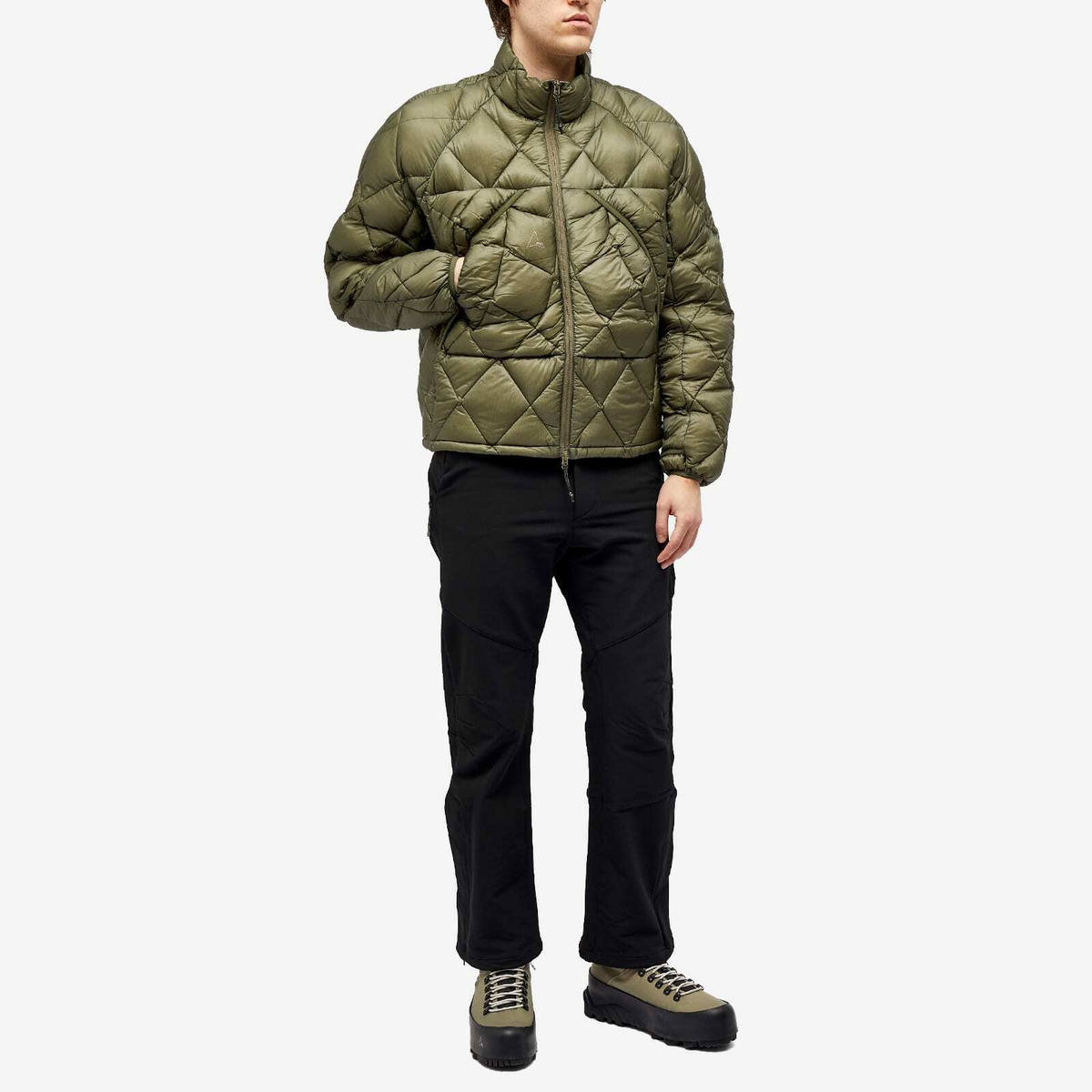 ROA Men's Light Down Jacket in Dark Green ROA