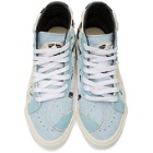 Vans Blue and Off-White Bricolage Sk8-Hi Sneakers