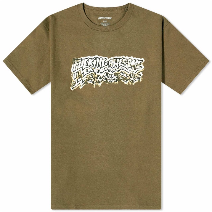 Photo: Fucking Awesome Men's Burnt Stamp T-Shirt in Olive