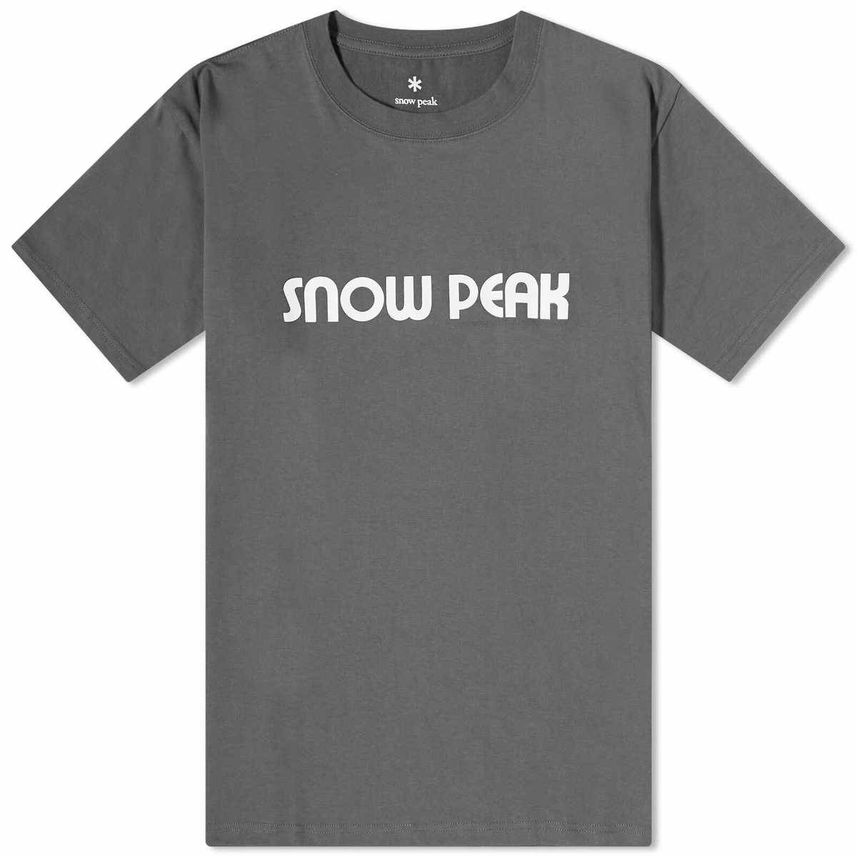 Snow Peak Men's Land Station TShirt in Charcoal Snow Peak