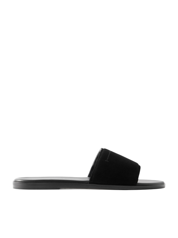Photo: TOM FORD - Kai Suede Slides - Black