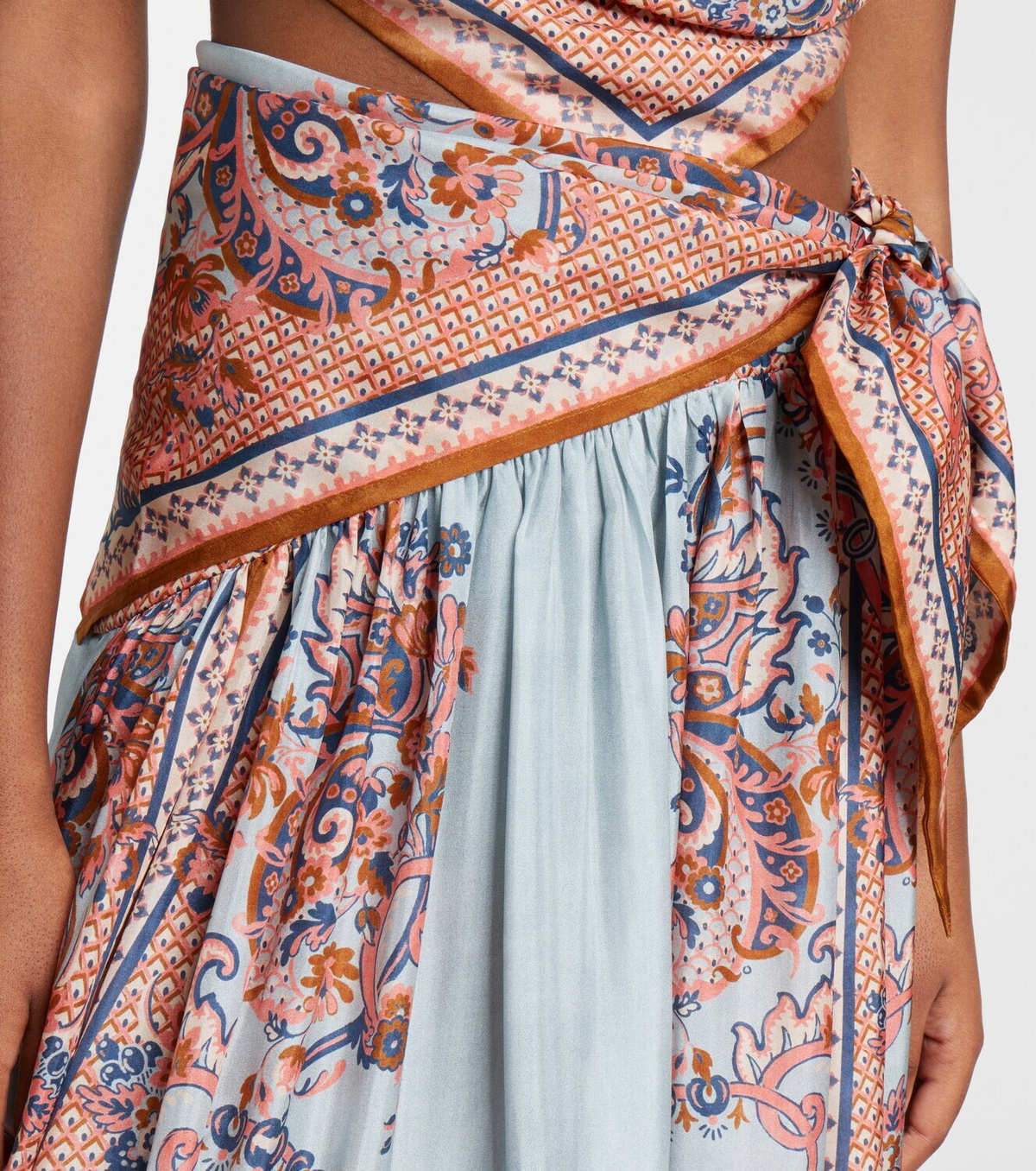 Zimmermann Aster floral silk maxi skirt