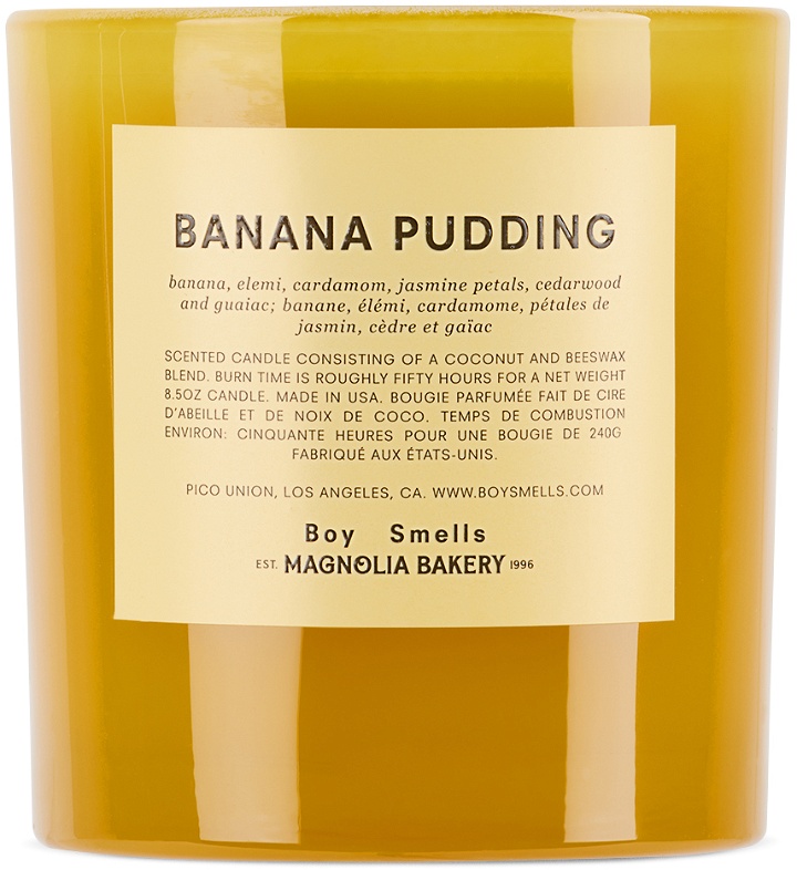 Photo: Boy Smells Yellow Banana Pudding Candle, 8.5 oz