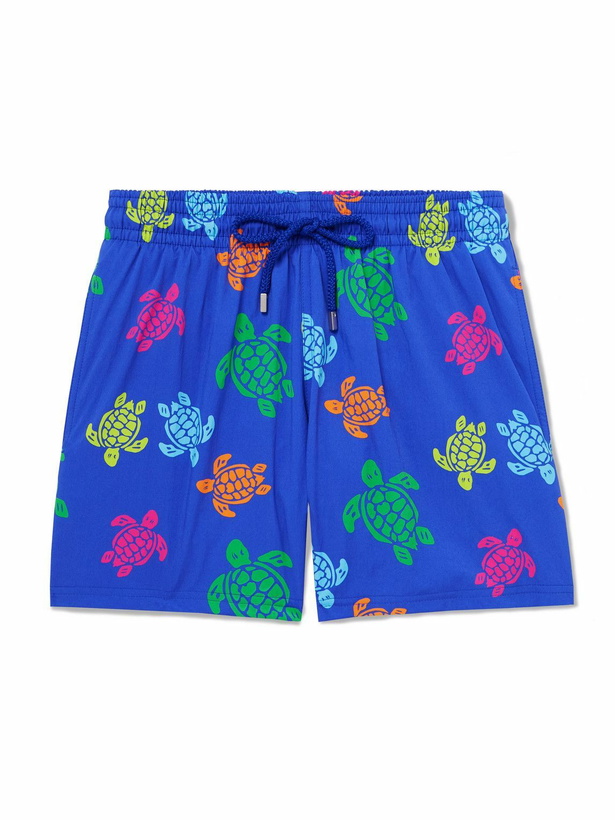 Photo: Vilebrequin - Moonrise Straight-Leg Mid-Length Printed Swim Shorts - Blue