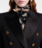 Dolce&Gabbana Floral silk twill scarf
