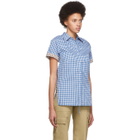 Ports 1961 White and Blue Check Short Sleeve Shirt