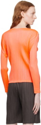 Pleats Please Issey Miyake Orange Monthly Colors January Long Sleeve T-Shirt