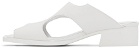 Issey Miyake White United Nude Edition Fin Heeled Sandals