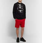 Maison Margiela - Garment-Dyed Loopback Cotton-Jersey Drawstring Shorts - Red