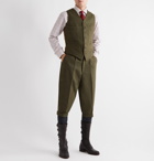 Kingsman - Oxford Cropped Tapered Wool-Tweed Suit Trousers - Green