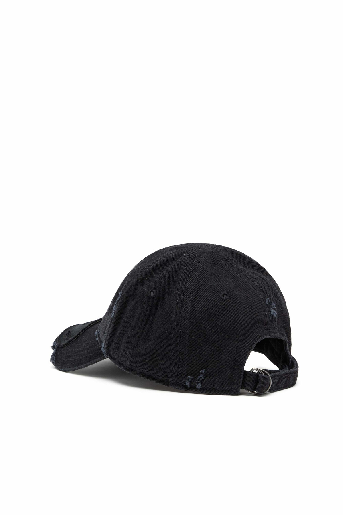 Diesel Cotton twill cap with distressed details - Caps Mens in Black